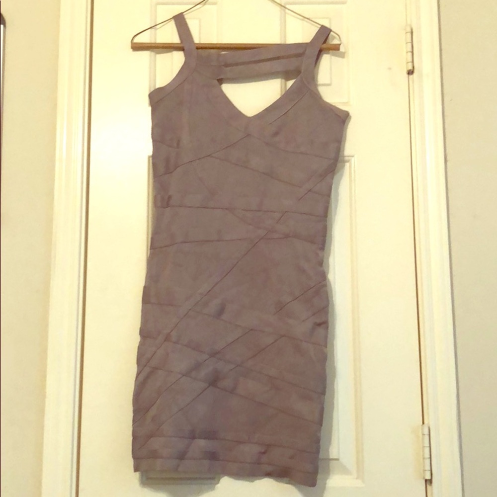 Fumblin Foe brand gray bandage mini-dress
